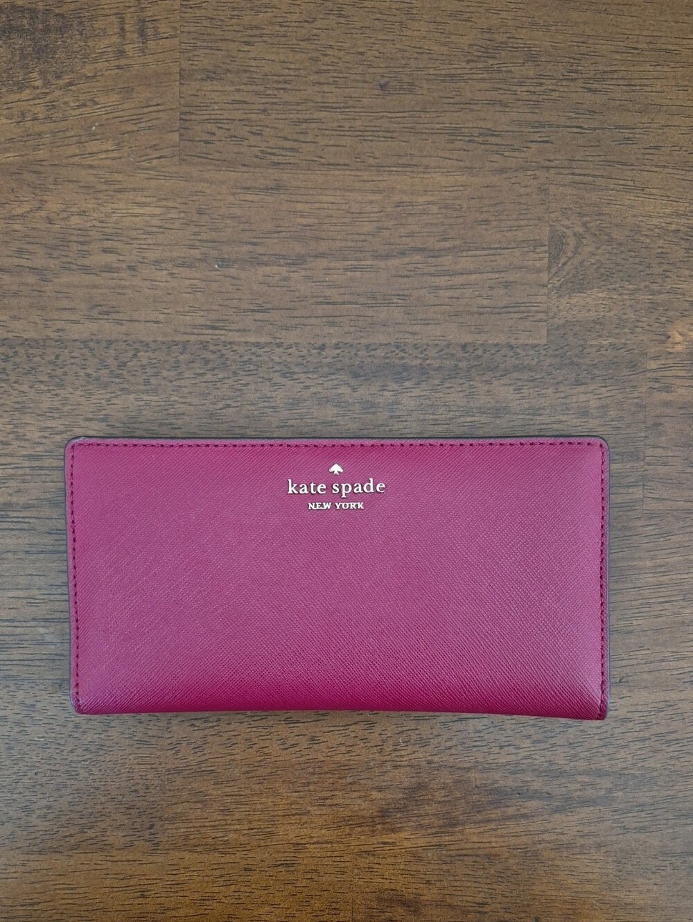 Kate Spade Leather Continental Wallet in Magenta